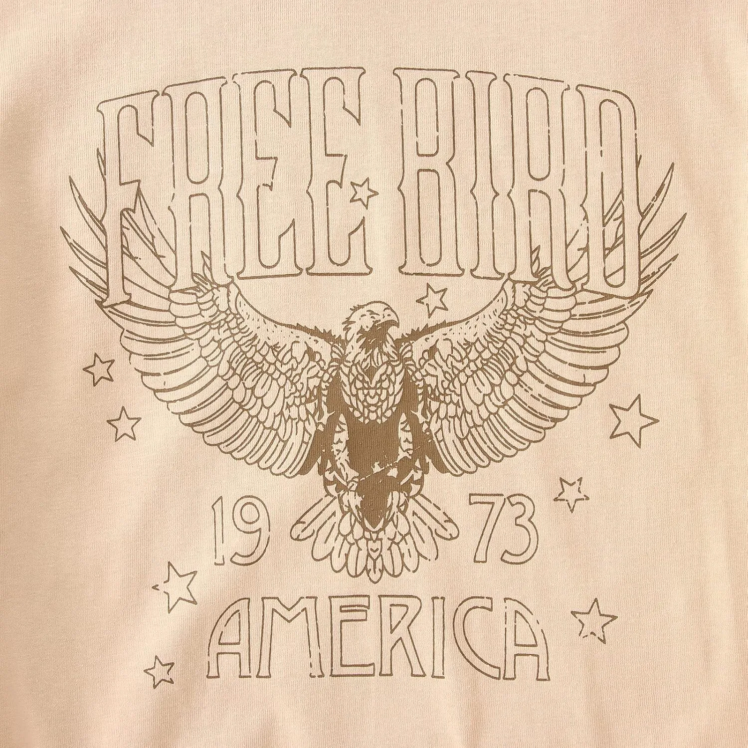 Vintage Rock Band Tshirts Women Retro Free Bird Western Graphic Tees Country Music Shirts Casual Short Sleeve Tops
