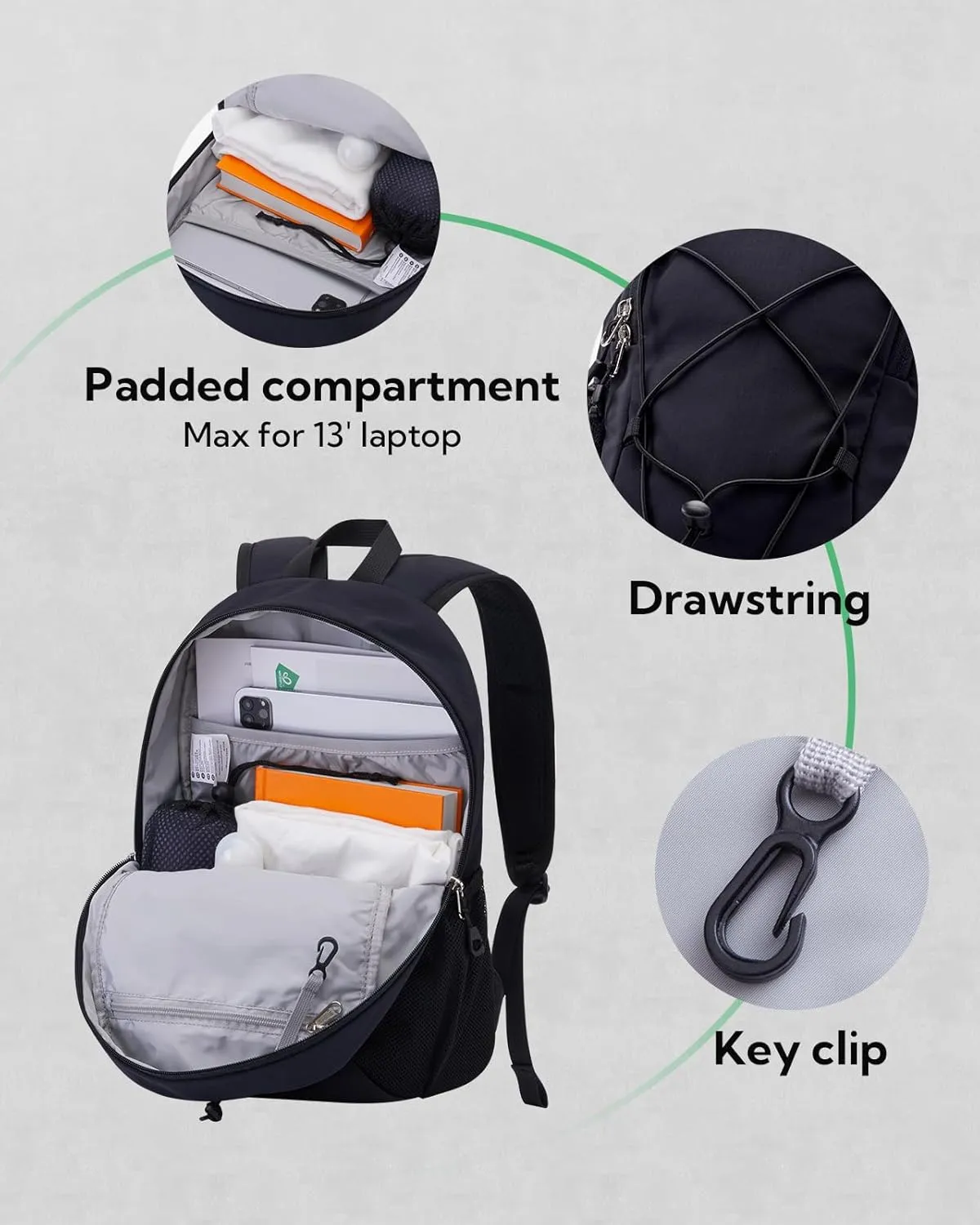 WATERFLY 12L Small Hiking Backpack: Day Pack Lightweight Travel Bag Camping Walking Sports Daypack For Women Men