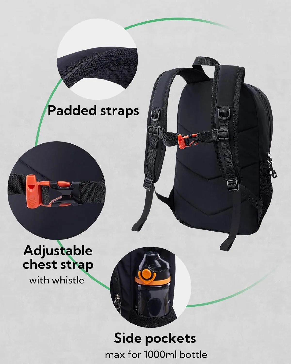 WATERFLY 12L Small Hiking Backpack: Day Pack Lightweight Travel Bag Camping Walking Sports Daypack For Women Men