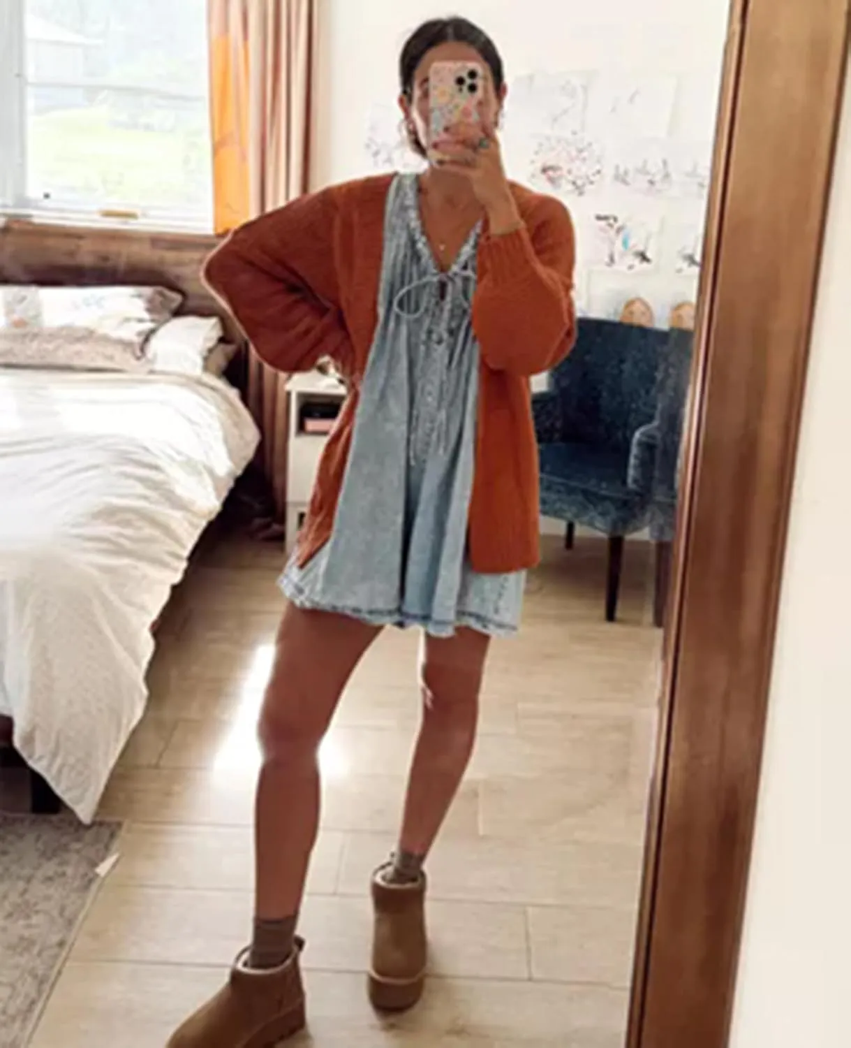 Women's Casual Summer Sleeveless Denim Romper Tie Front V Neck Ruffle Jean Short Overall With Pockets