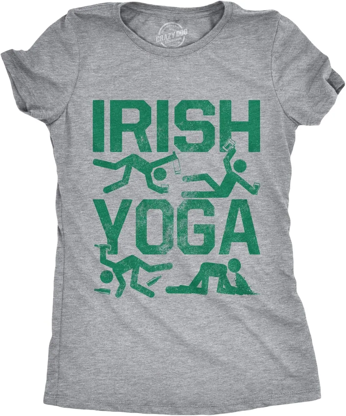 Womens Irish Yoga T Shirt Funny Saint Patricks Day Drinking Tee St Patty Graphic