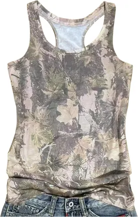 Womens Mandala Vintage Graphic Racerback Tank Tops Summer Casual Loose O-Neck Tanks Vest Vacation Classic-Fit Shirt Cami