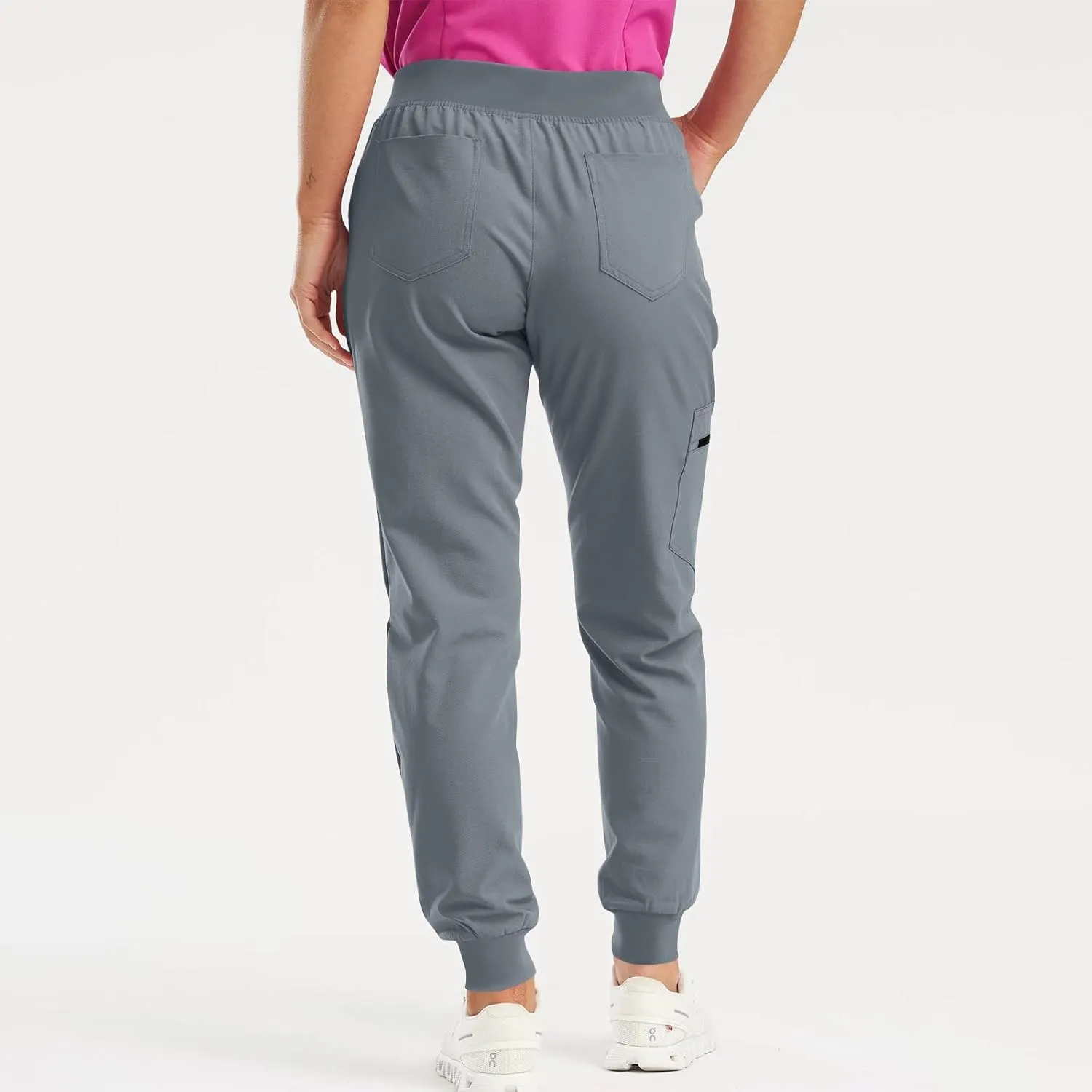 Womens Scrub Pants Soft Stretch Yoga Style with Pockets Slim Drawstring Jogger Scrubs Medical Nursing Scrub Bottom
