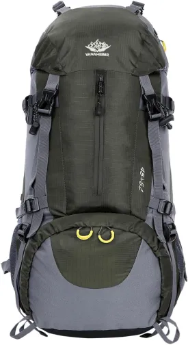 WoneNice 50L(45 5) Waterproof Hiking Backpack - Outdoor Sport Daypack with Rain Cover