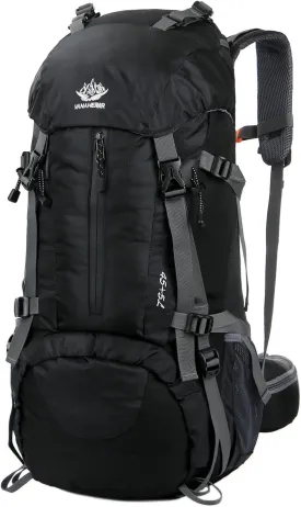 WoneNice 50L(45 5) Waterproof Hiking Backpack - Outdoor Sport Daypack with Rain Cover