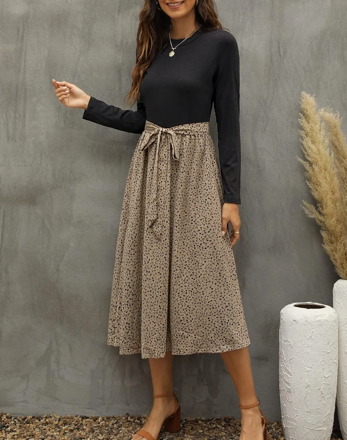 Zattcas Women 2025 Summer Dress Short Sleeve Ribbed Teacher Church Modest Business Casual Work Outfits Midi Dress