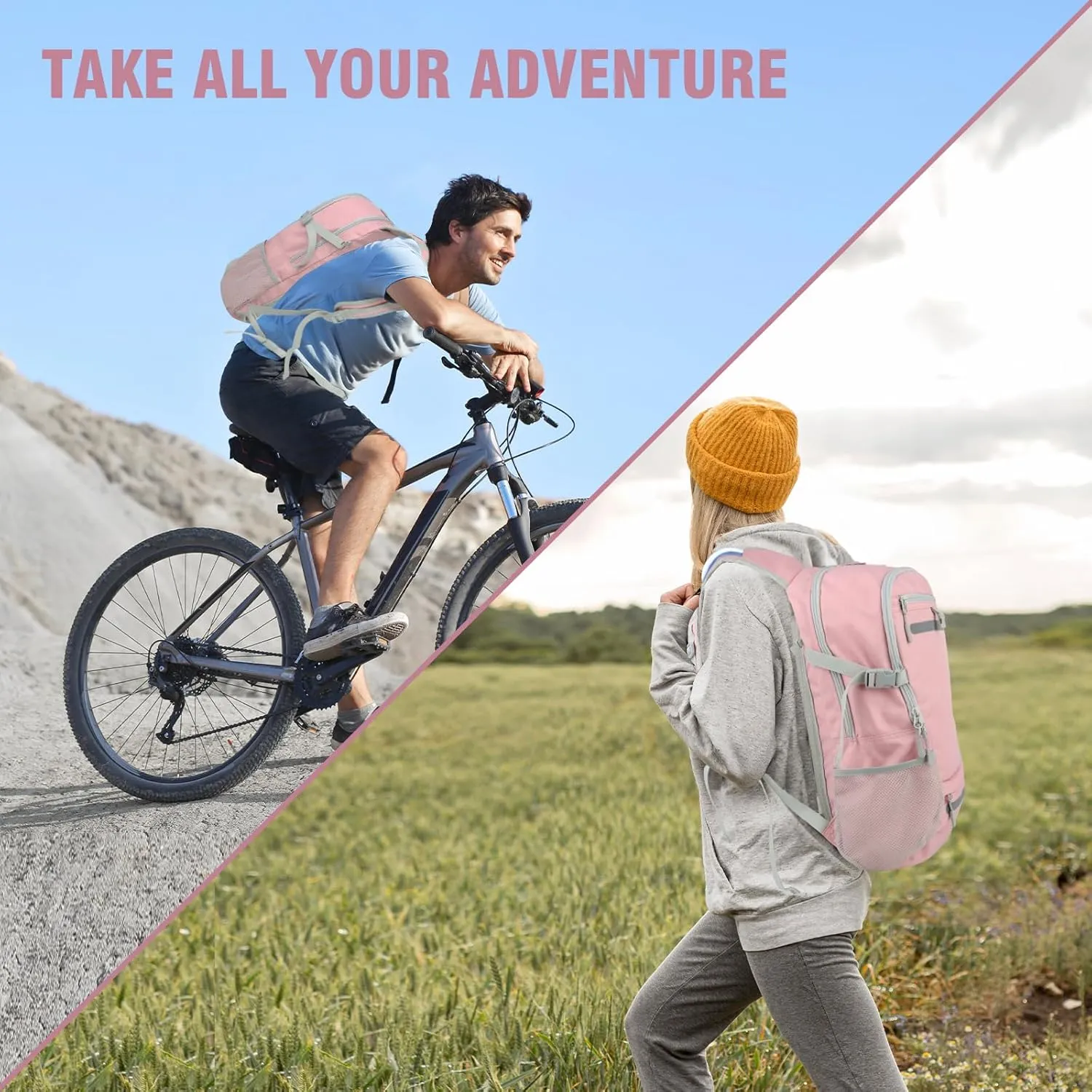 Zavothy 18L Water-Resistant Hydration Backpack Suit for 2L/3L Water Bladder – Hidden Helmet Compartment & Detachable Rain Cover – Lightweight Insulated Daypack for Cycling, Camping, Hiking (Men/Women)