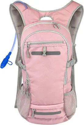 Zavothy 18L Water-Resistant Hydration Backpack Suit for 2L/3L Water Bladder – Hidden Helmet Compartment & Detachable Rain Cover – Lightweight Insulated Daypack for Cycling, Camping, Hiking (Men/Women)