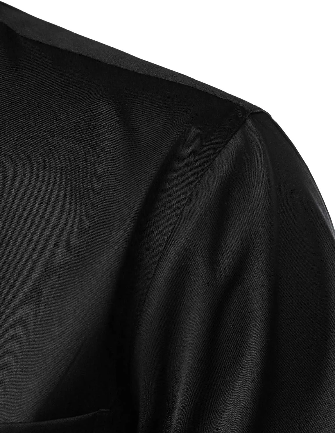 ZEROYAA Men's Casual Urban Stylish Slim Fit Short Sleeve Button Up Dress Shirt with Pocket