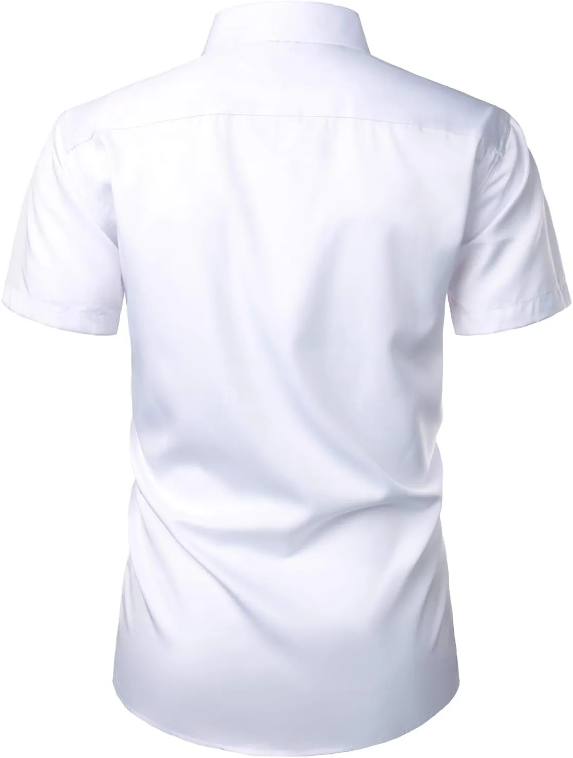 ZEROYAA Men's Casual Urban Stylish Slim Fit Short Sleeve Button Up Dress Shirt with Pocket