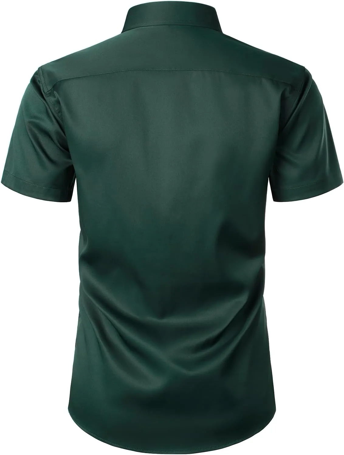ZEROYAA Men's Casual Urban Stylish Slim Fit Short Sleeve Button Up Dress Shirt with Pocket